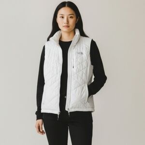 The North Face White Quilted Vest Jacket